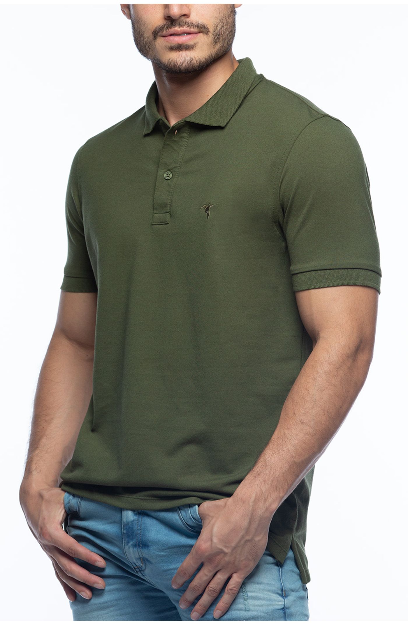 camisa verde polo