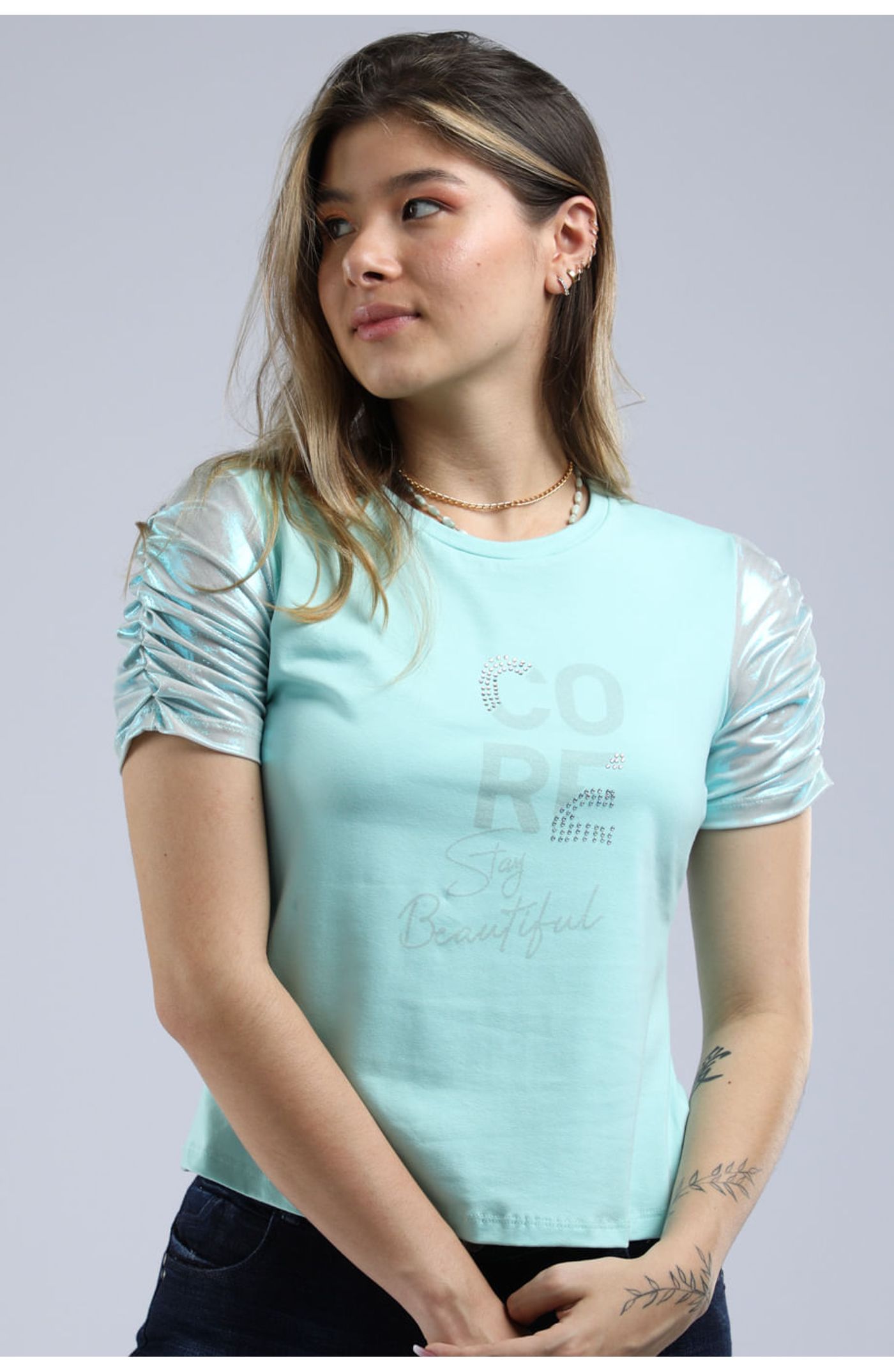 camisas manga bombacha