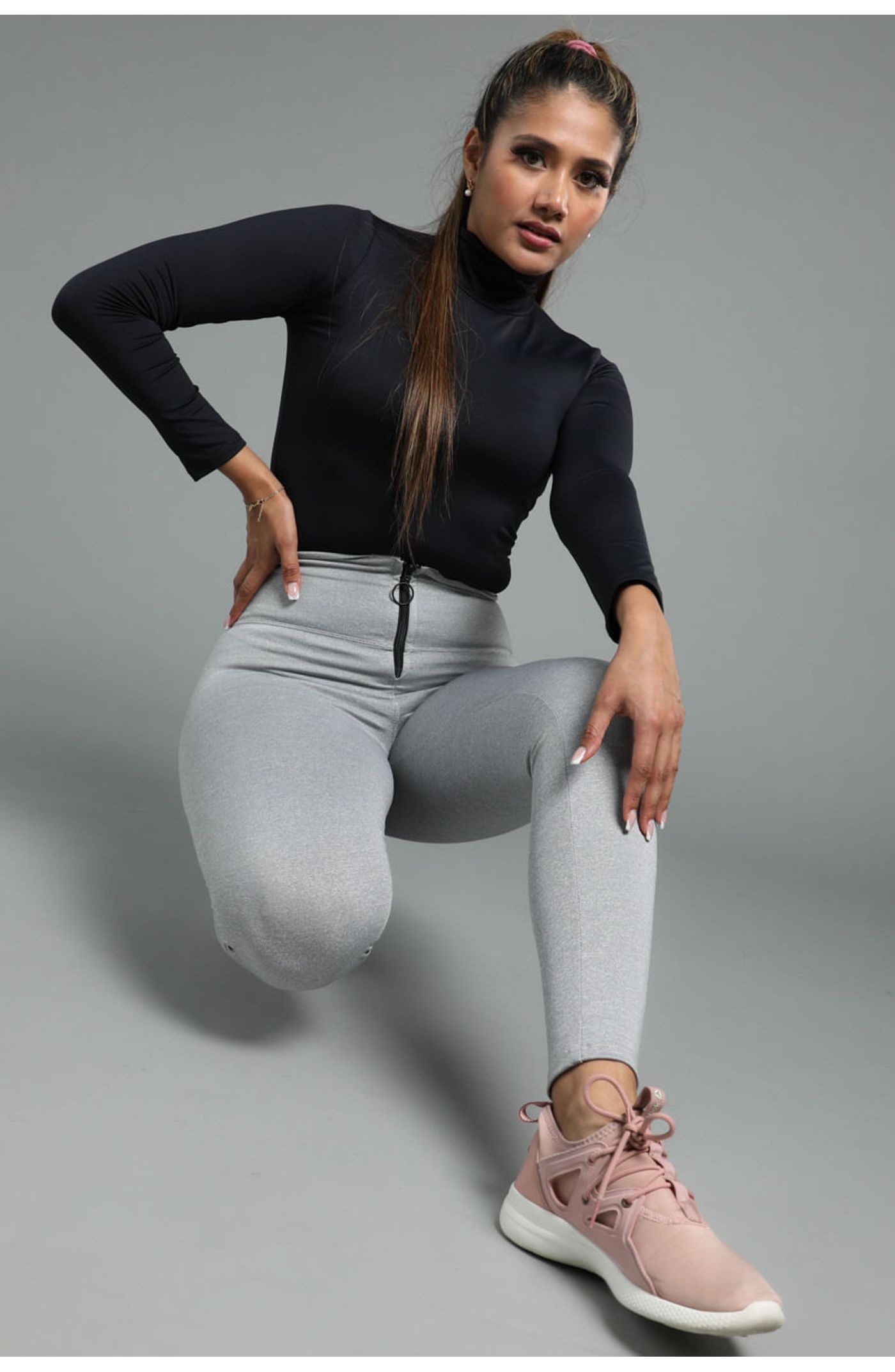 LEGGINGS DE TIRO ALTO CON CREMALLERA Referencia : CLSF277-16045-000-029 -  Ropa Kalendar